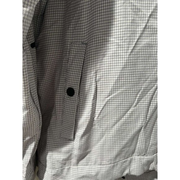 Lululemon Men Sprint Jacket II Long Sleeve Houndstooth White Gray Size M - Picture 5 of 12